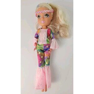 Kidkore 2001 Doll White Multicolor Hair Large Head Big Eyes Hippy Clothing Peace